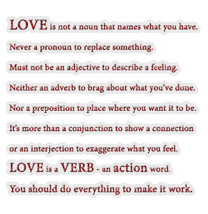 Love is action word copy
